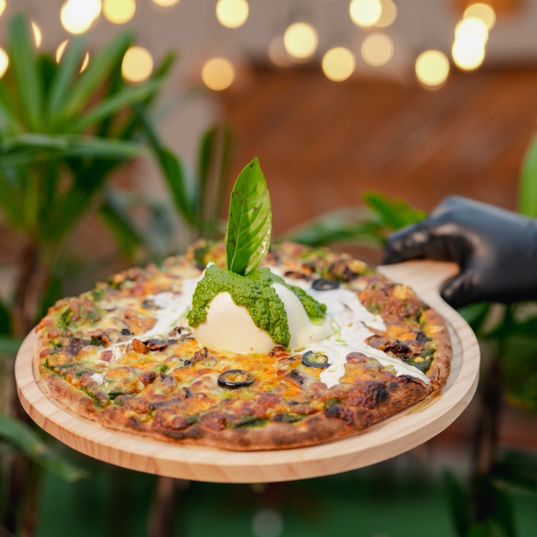 Pesto Burrata Pizza
